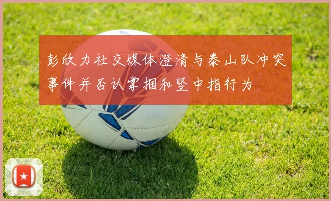 彭欣力社交媒体澄清与泰山队冲突事件并否认掌掴和竖中指行为